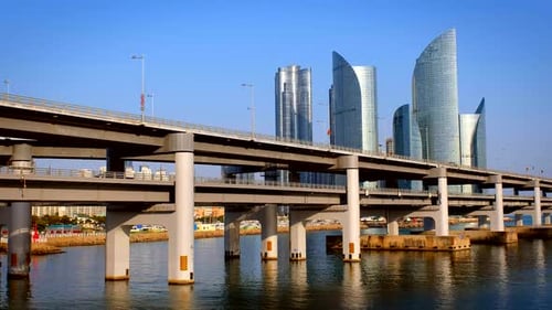 Busan Skyscrapers and Gwangan Bridge, South Korea