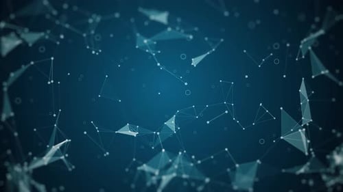 Abstract Digital Network Background Animation with Connected Dots and Lines
