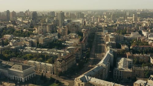 City House Sunset Building Town Aerial Sun