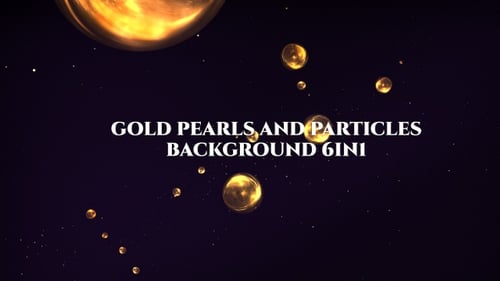 Goldperlen und Partikel Hintergrund 6in1