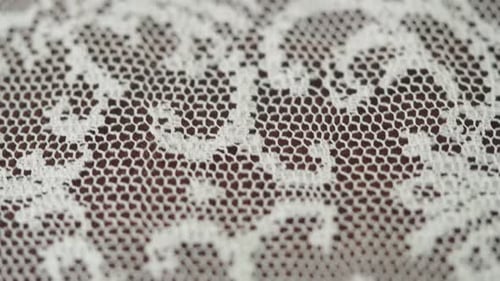 Lace White Fabric Closeup