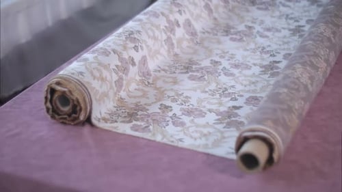 Elegant Floral Pattern Fabric Rolls Design Materials