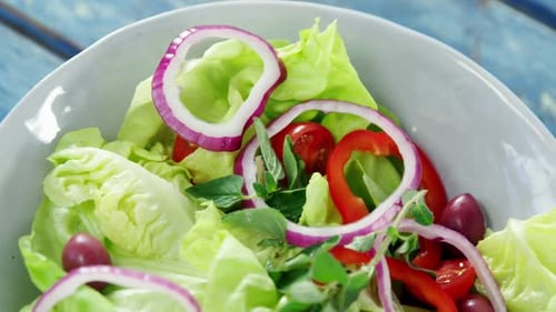 Colorful Salad Ingredients in a Bowl
