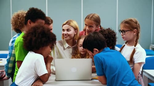 Children at the primary school.