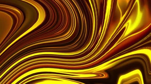 Boucle transparente avec fond abstrait liquide doré V16