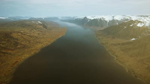 Norwegian Fjords Sea Foggy Sunset Mountain Landscape