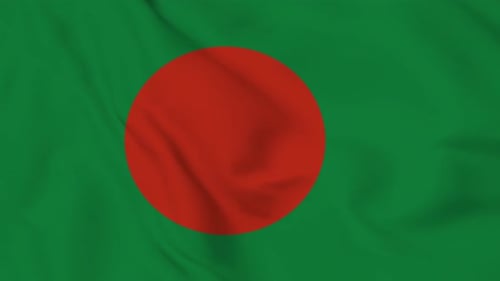 Realistic Waving Flag of Bangladesh Loopable Animation