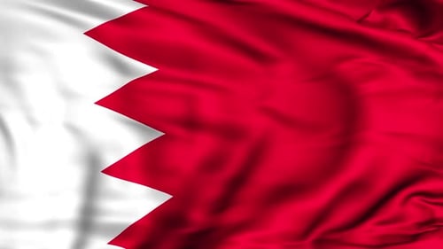 Waving Flag of Bahrain Animation Loop