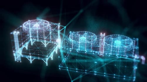 Big Aircon Hologram Close Up Hd