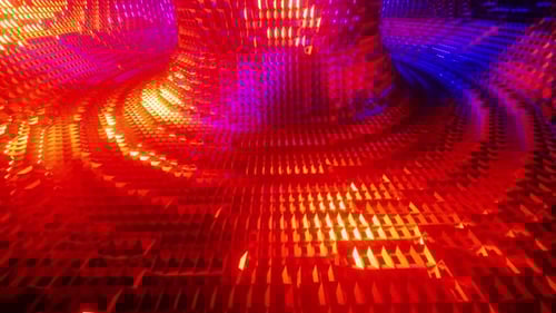 Fire Jail Spiral Tunnel VJ Loop Background 4K