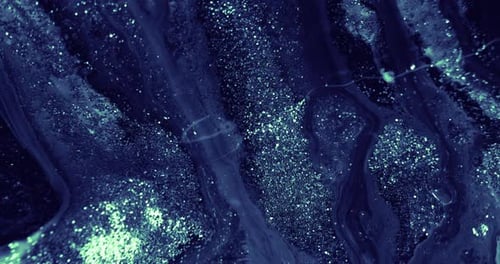 Glitter Fluid Wet Ink Texture Blue Paint