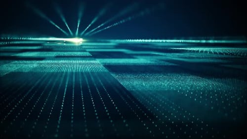 Futuristic Digital Data Stream Grid Background