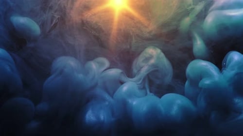 Ethereal Clouds Flowing in Abstract Space