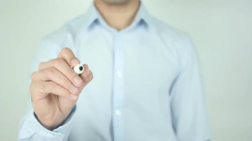 Hand Writing Awesome on Clear Surface