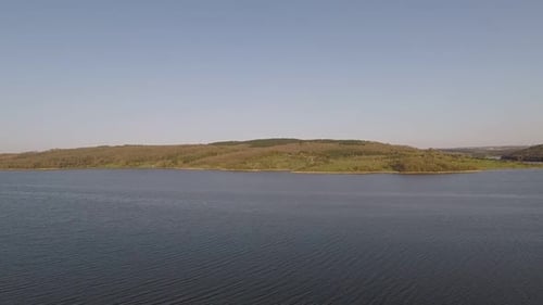 Aerial Lake and Sky Tilt