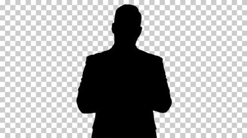 Silhouette businessman, Alpha Channel