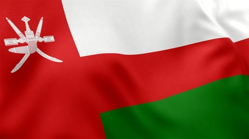 Realistic Waving Flag of Oman Looping Animation