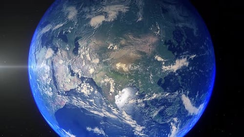 Realistic Earth Zoom Out Clouds Tibet Nepal Himalayas