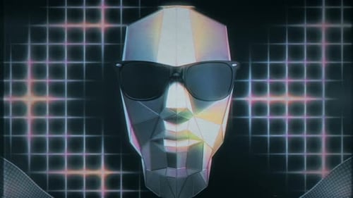 Retro Futuristic Heads VJ Loop