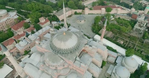 Istanbul Historical Peninsula And Hagia Sophia Aerial View 2