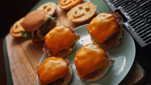 Burgers Ingredients Laid Out