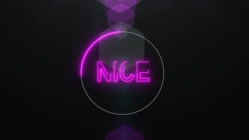 Neon Glowing Text Reveal with Circular Animation