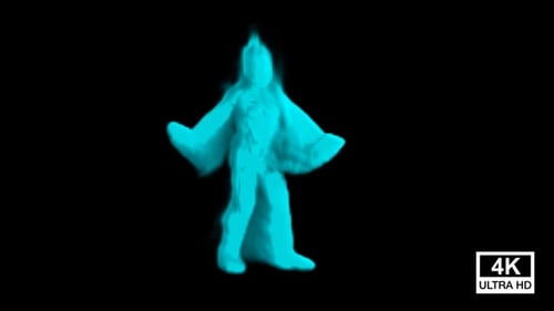 Hip Hop Dancing Aqua Smoke Man 4K