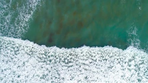 Ocean Waves Rolling From Above