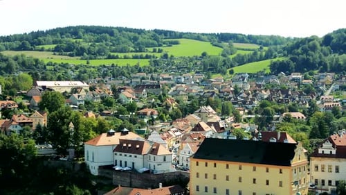 View of the Building in the Center of the City - Located in the Nature - Sunny Day
