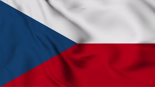 Realistic Waving Flag of Czech Republic in Wind