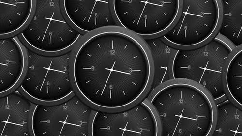 Seamless Geometric Clocks Time Lapse Loop Background