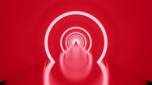 Roter Tunnel mit hellem Hintergrund Vj Loop 4K