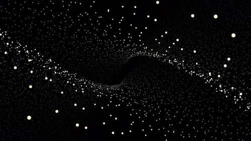 Abstract Swirling Particles Space Tunnel Background Loop