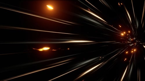 Hochgeschwindigkeitspassage durch den Sparkling Particles Tunnel 4K 02 (Seitenansicht)