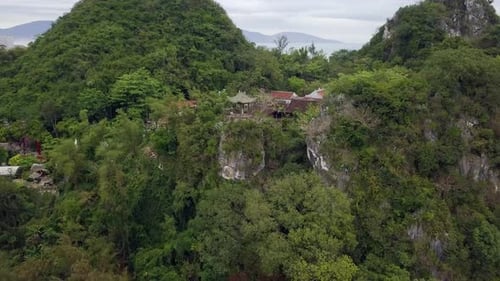 Southeast Asia Landscape Buddhist Temple on Marble Mountains