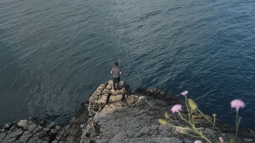 Angeln aus dem Meer