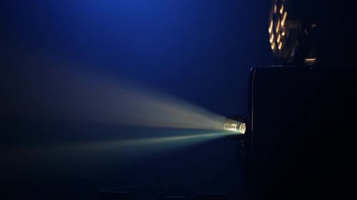 Bright Light from a Vintage Film Projector