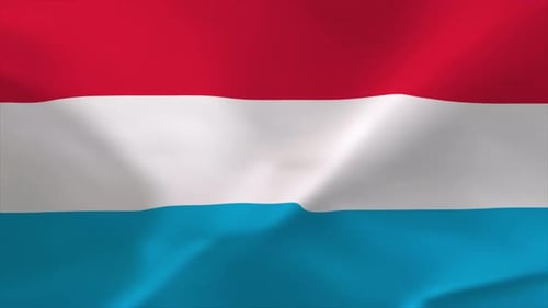 Realistic Waving Luxembourg Flag Animation