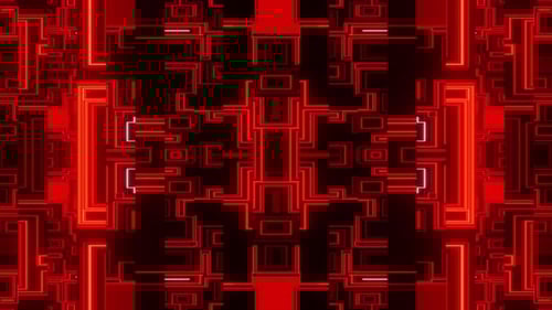 Red Hell Abstract Lines Background Vj Loop 4K