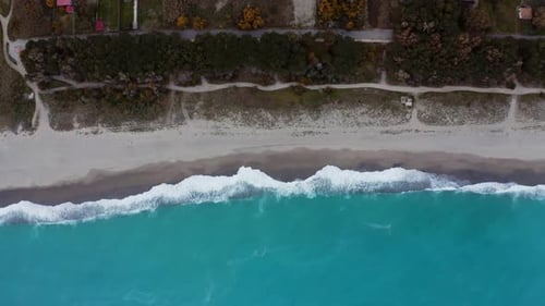 Aerial view of sandy beach