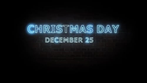 Christmas Day Neon Sign Title Reveal