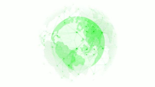 Grüner Plexus Planet Weißer Hintergrund