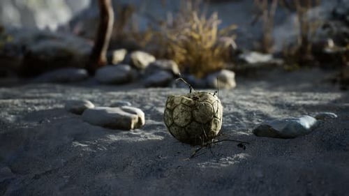 An Old Torn Soccer Ball Thrown Lies on Sand of Sea Beach