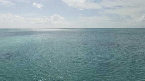 Fly On A Beautiful Seascape With Waves