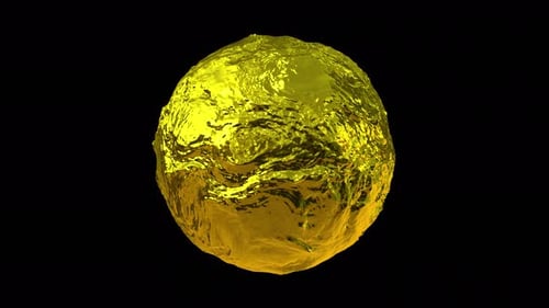 Melting Yellow Gold Liquid Ball
