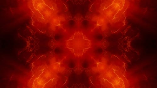 Burning Fire Kaleidoscope Loop 4K 02