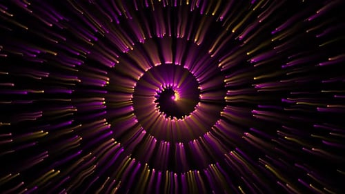 Abstract Glowing Particle Spiral Loop Motion Background
