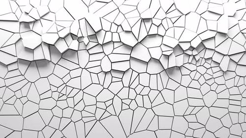 Abstract Geometric White Tiles Morphing Looping Background Animation