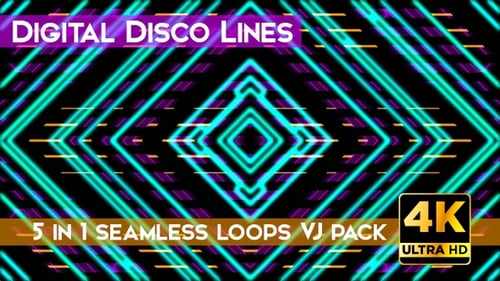 Digital Disco Line VJ Loops