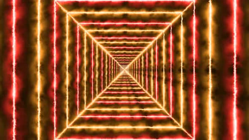 Brauner roter Feuerquadrat-Tunnel anim